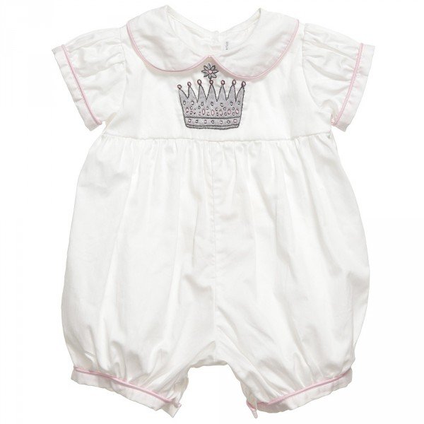 Princess Crown Embroidered Babysuit