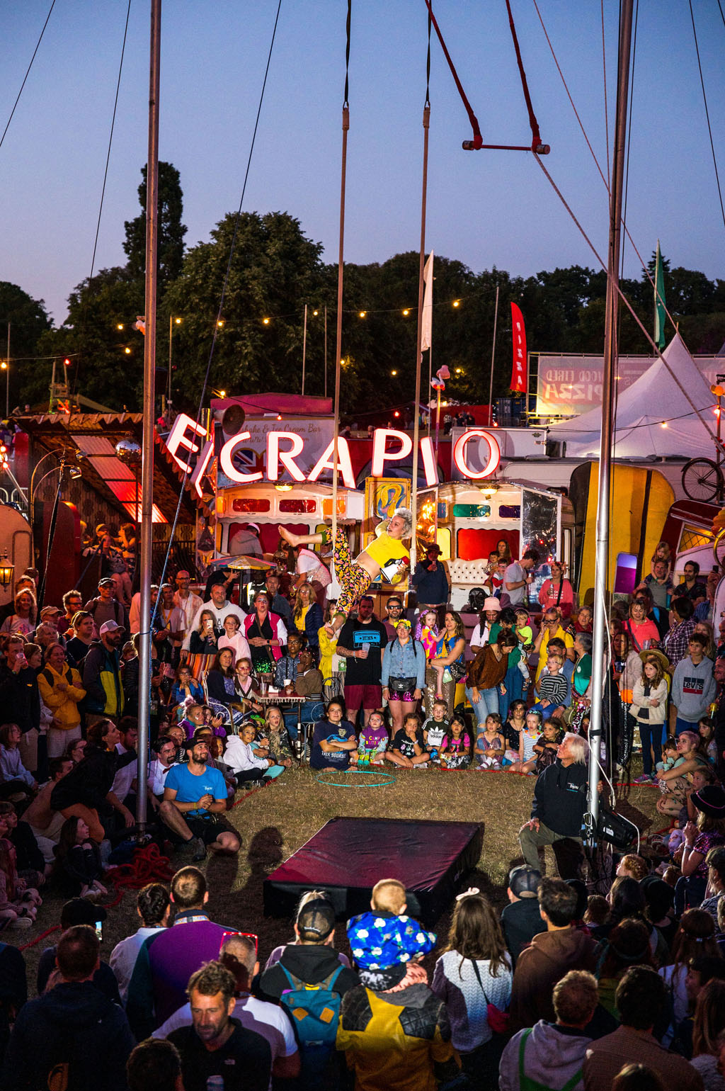 Some great trapeze shows at Camp Bestival