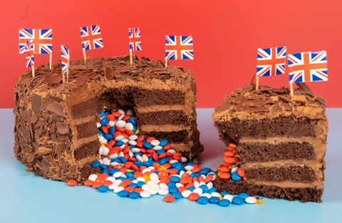 Coronation Pinata Cake from Sponge.co.uk